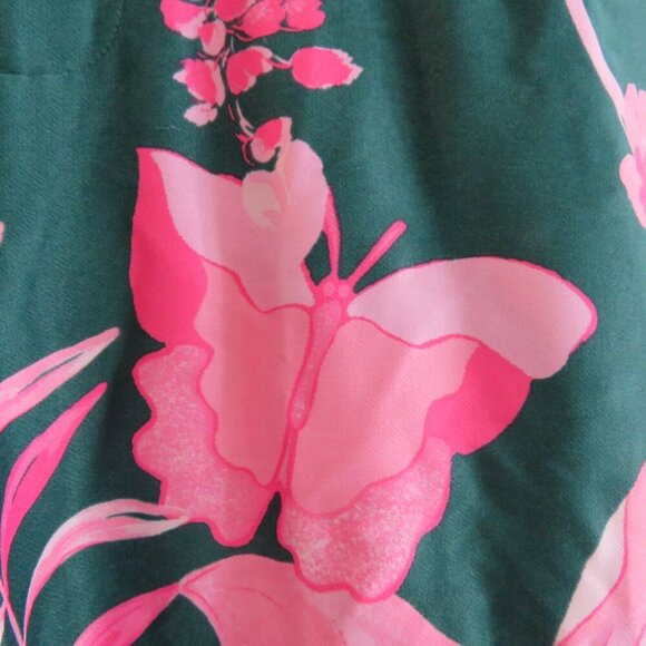 ANTHROPOLOGIE Breezy Tropical Floral Print Wide Leg Satin Pants - Sz 6 - Picture 9 of 16